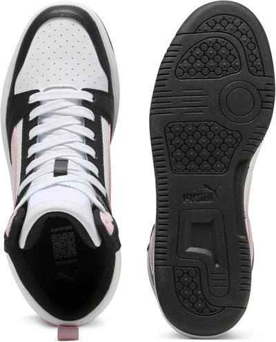 PUMA Unisex Rebound V6 Sneaker 42.5 EU Puma White Rose Mauve Puma Black, 42.5 EU Puma White Rose Mau