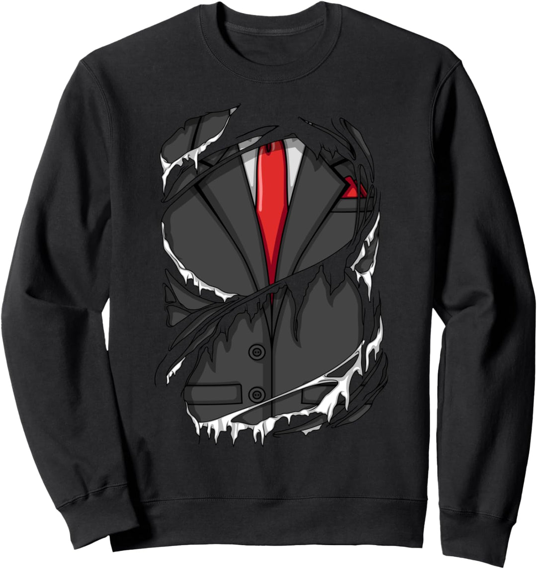 Lustige Anwalt Kostüm Anzug Grafik Halloween Sweatshirt