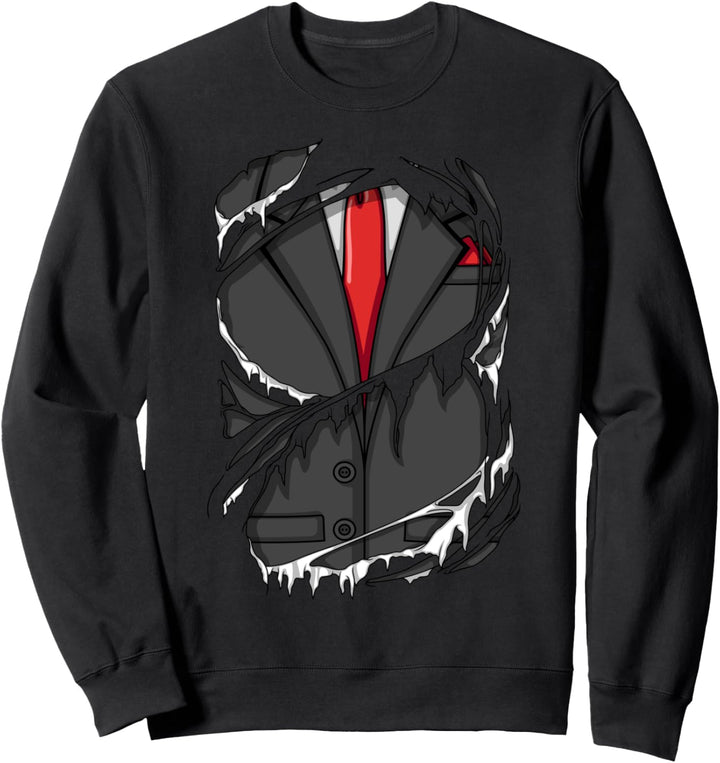 Lustige Anwalt Kostüm Anzug Grafik Halloween Sweatshirt