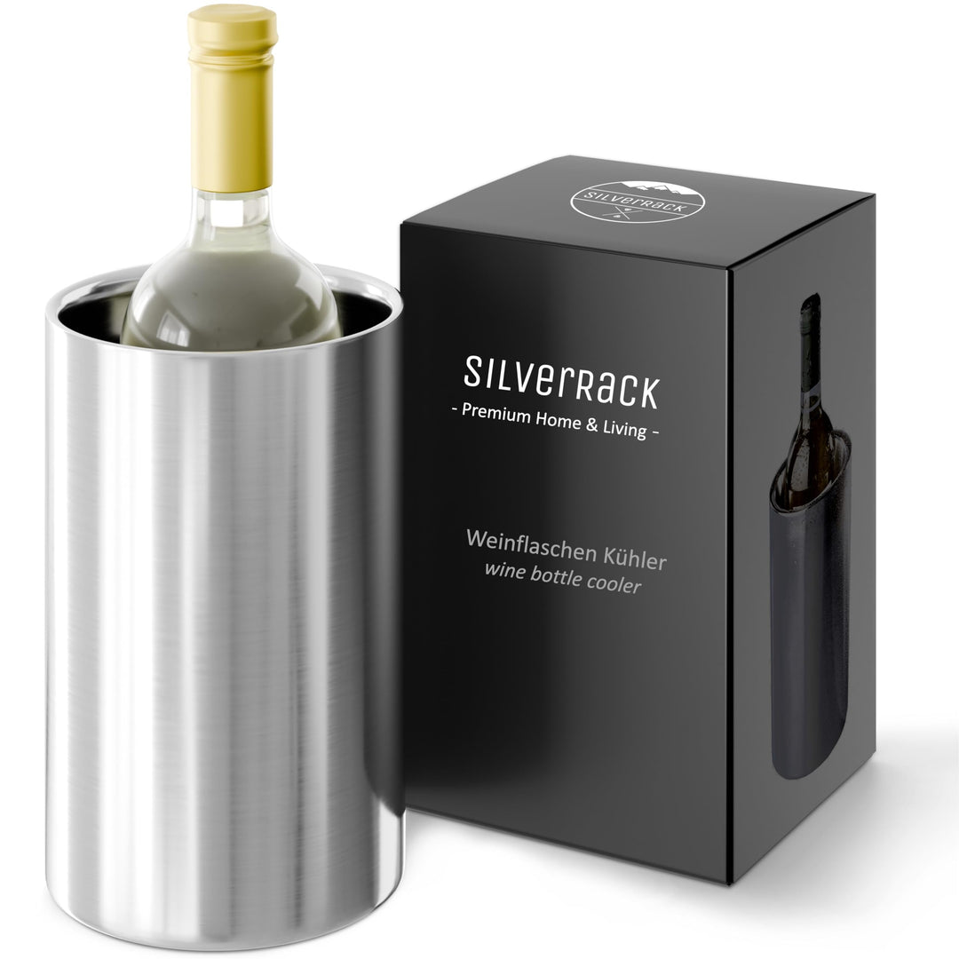 SilverRack Weinkühler Edelstahl - Champagner Kühler - Flaschenkühler als Wein-, Sektkühler und Geträ