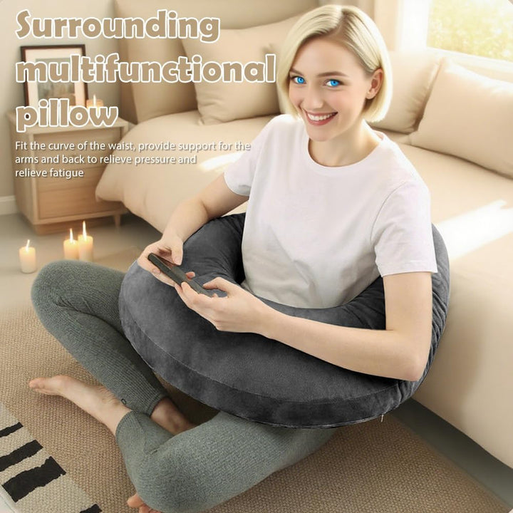 Lesekissen für Gaming, Armlehne Unterstützung Bücherkissen, U-förmiges Lap Kissen Ergonomisches Crea