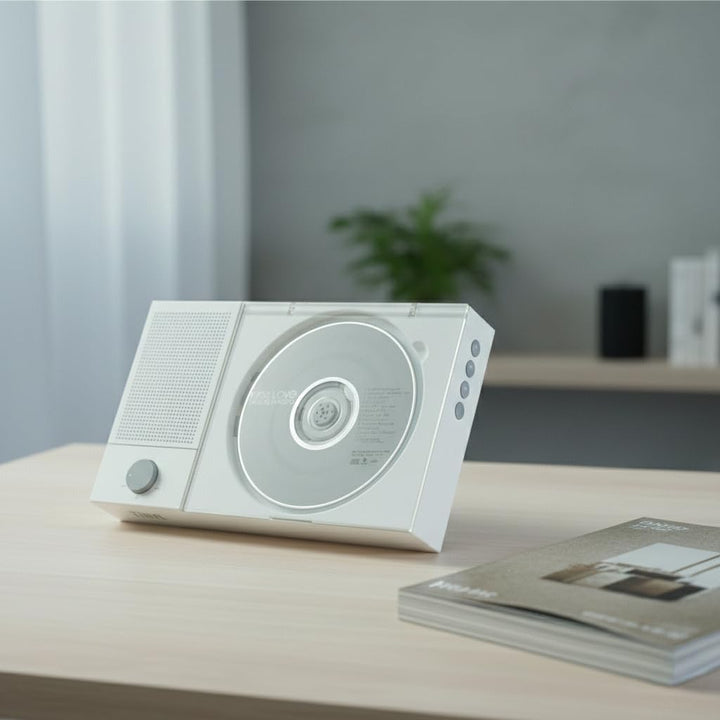 Tinyl Split: 3-in-1-CD-Player, abnehmbarer Bluetooth-Lautsprecher und CD-Player, tragbar, wiederaufl