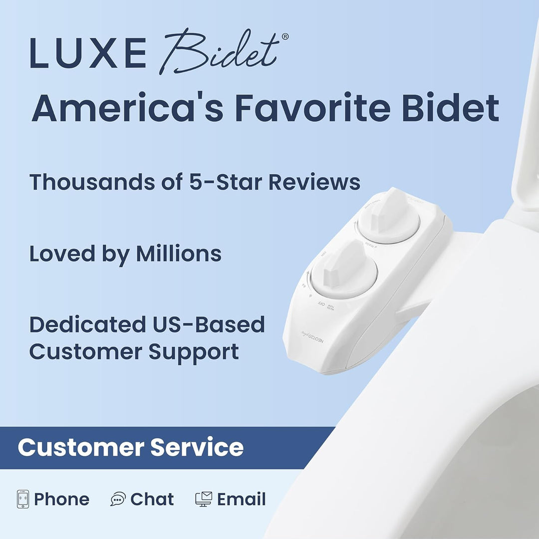 LUXE Bidet NEO 120 Plus – WC-Sitzaufsatz der nächsten Generation mit innovativen EZ-Lift-Scharnieren