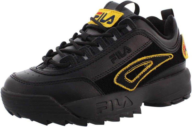 Fila Damen Sneaker Disruptor II Patches Sneakers, Black, 37.5 EU