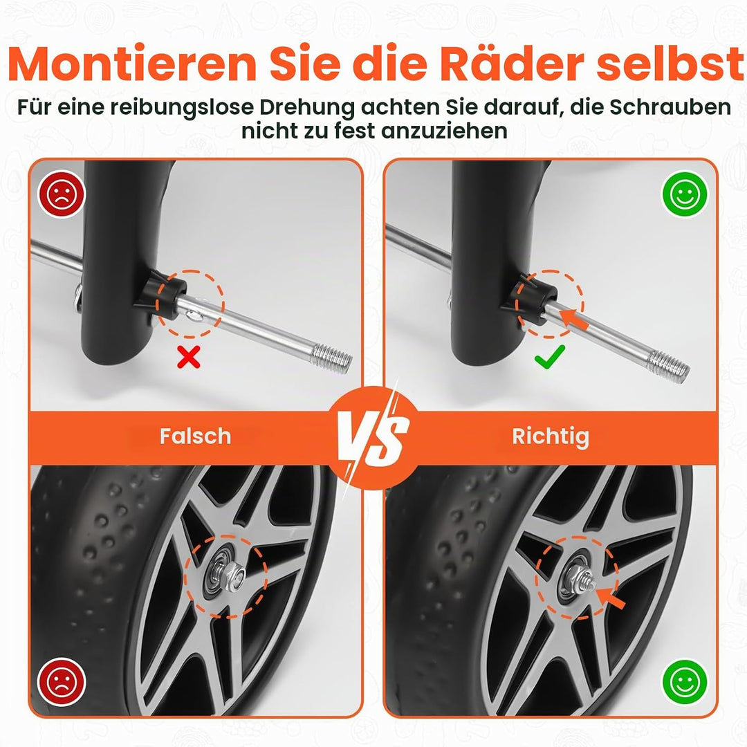 YEAUPE PRO 3in1 Einkaufstrolley mit Kühlfach, 50L Einkaufsroller mit Abnehmbarer Tasche, Max. 25kg B
