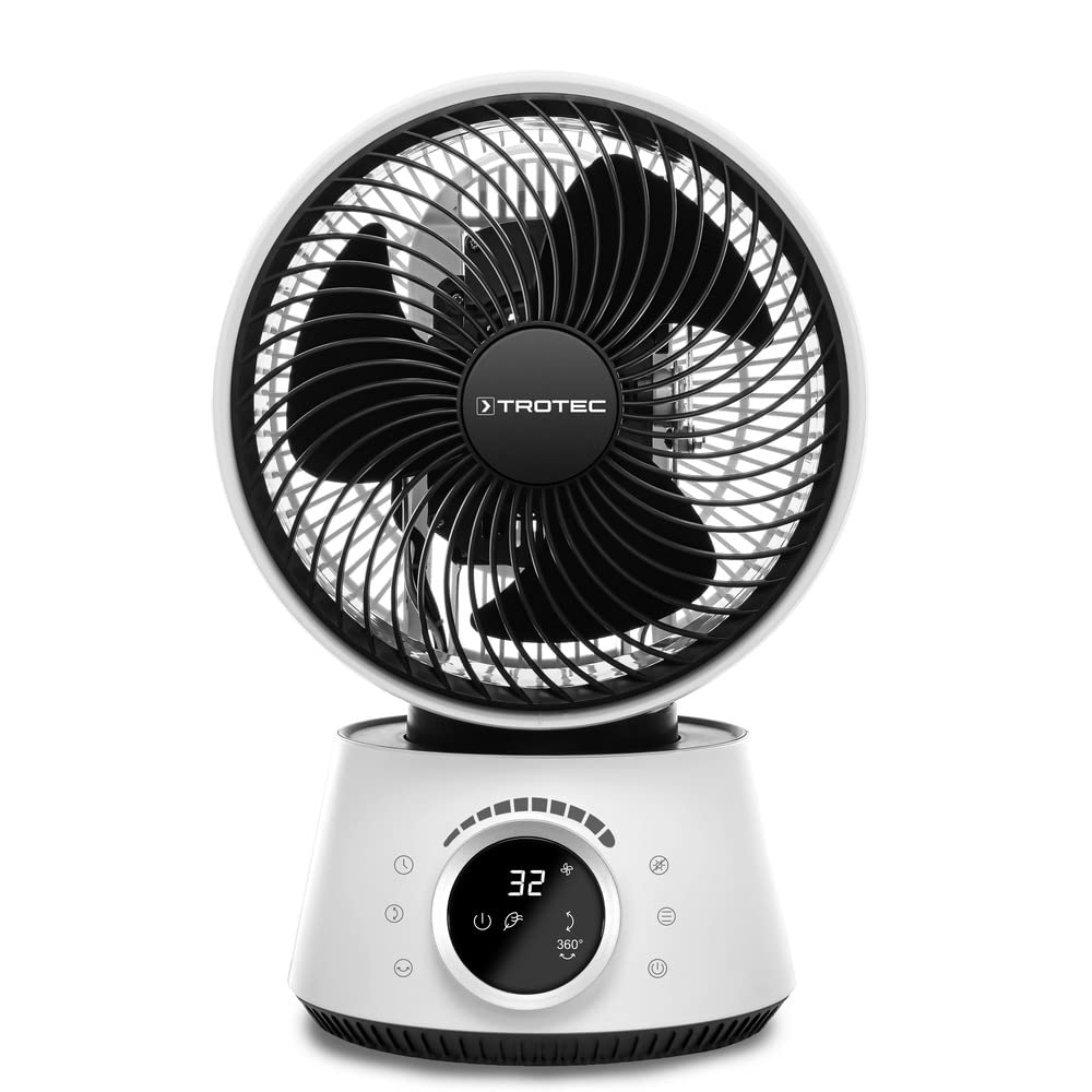 TROTEC 360°-Turbo-Ventilator TVE 100 | 26 Watt Leistung, 32 Geschwindigkeitsstufen | Duftöl-Behälter