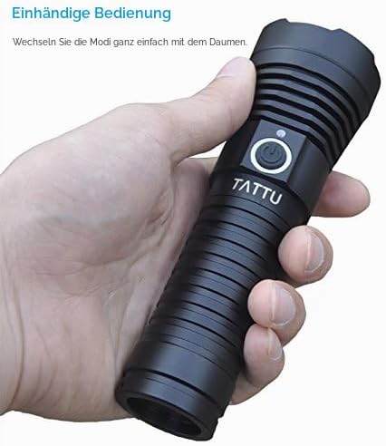TATTU U3 UV Taschenlampe Wiederaufladbare 395nm Schwarz Licht, 10W Schwarzlicht LED Lampe mit Micro