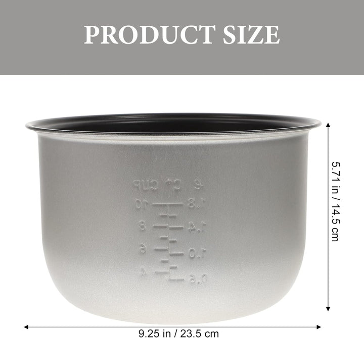 BESTonZON Reiskocher Innentopf Edelstahl Innenkochtopf Reiskocher Innentopf Ersatz Reiskocher Kochto