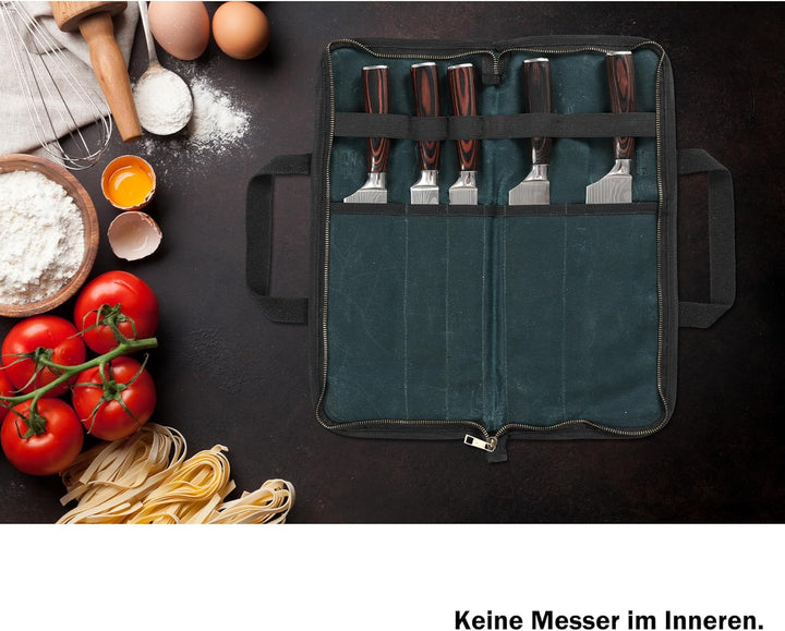 Kochmesser Rolltasche 5 Slots, Messertasche für Köche, Küchenwerkzeugtasche für Küchenmesserset, was