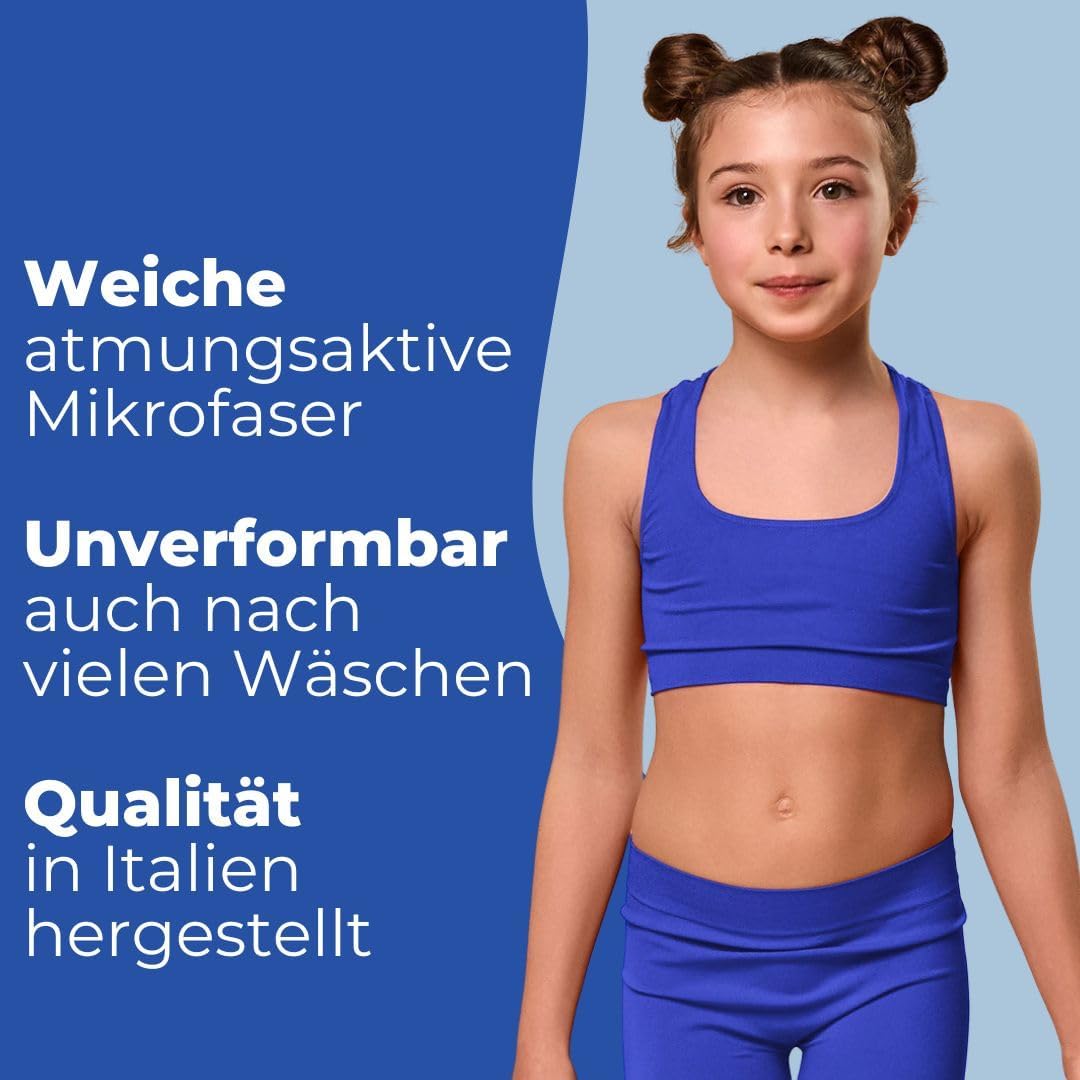 FOCENZA Top für Mädchen aus Mikrofaser, elastisch und bequem, ideal für Gymnastik und Sport, Multipa