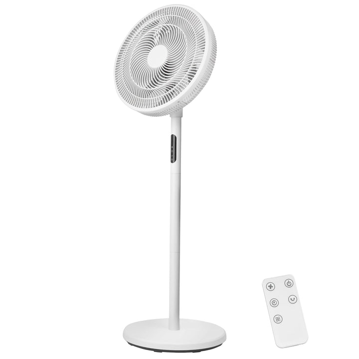KLAMER Standventilator leise, stromsparender DC Standventilator mit Fernbedienung, 12 Geschwindigkei
