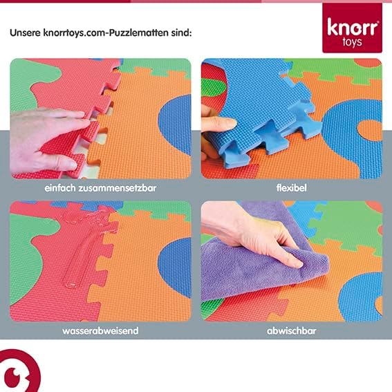 Knorrtoys 21004 - Puzzlematte 86-tlg. – Spielmatte Kinderspielteppich Spielteppich Schaumstoffmatte