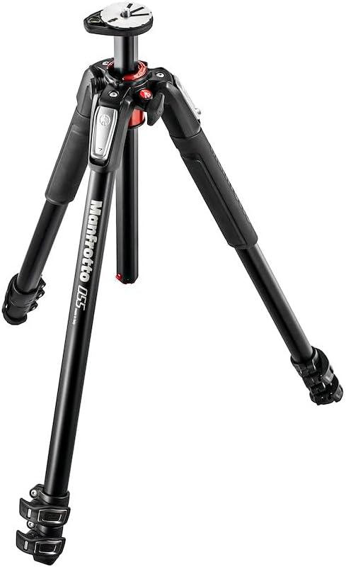 Manfrotto MT055XPRO3 055 Aluminium Stativ (Inkl. 3 Segmenten), schwarz Tripod Single, Tripod Single