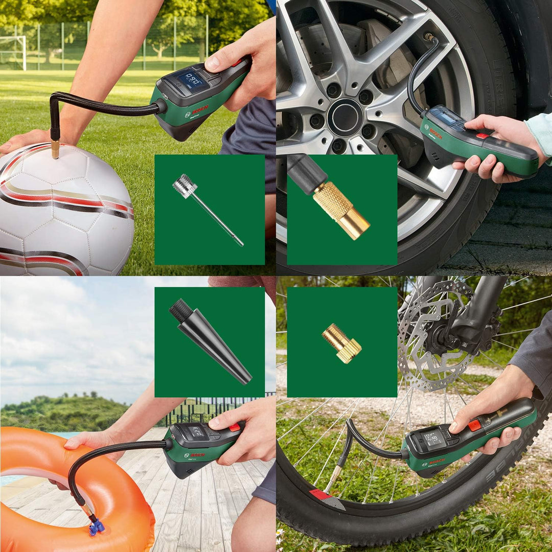 Bosch Home and Garden BOSCH elektrische Fahrradpumpe / Luftpumpe Mini Kompressor EasyPump (3,0 Ah Ak