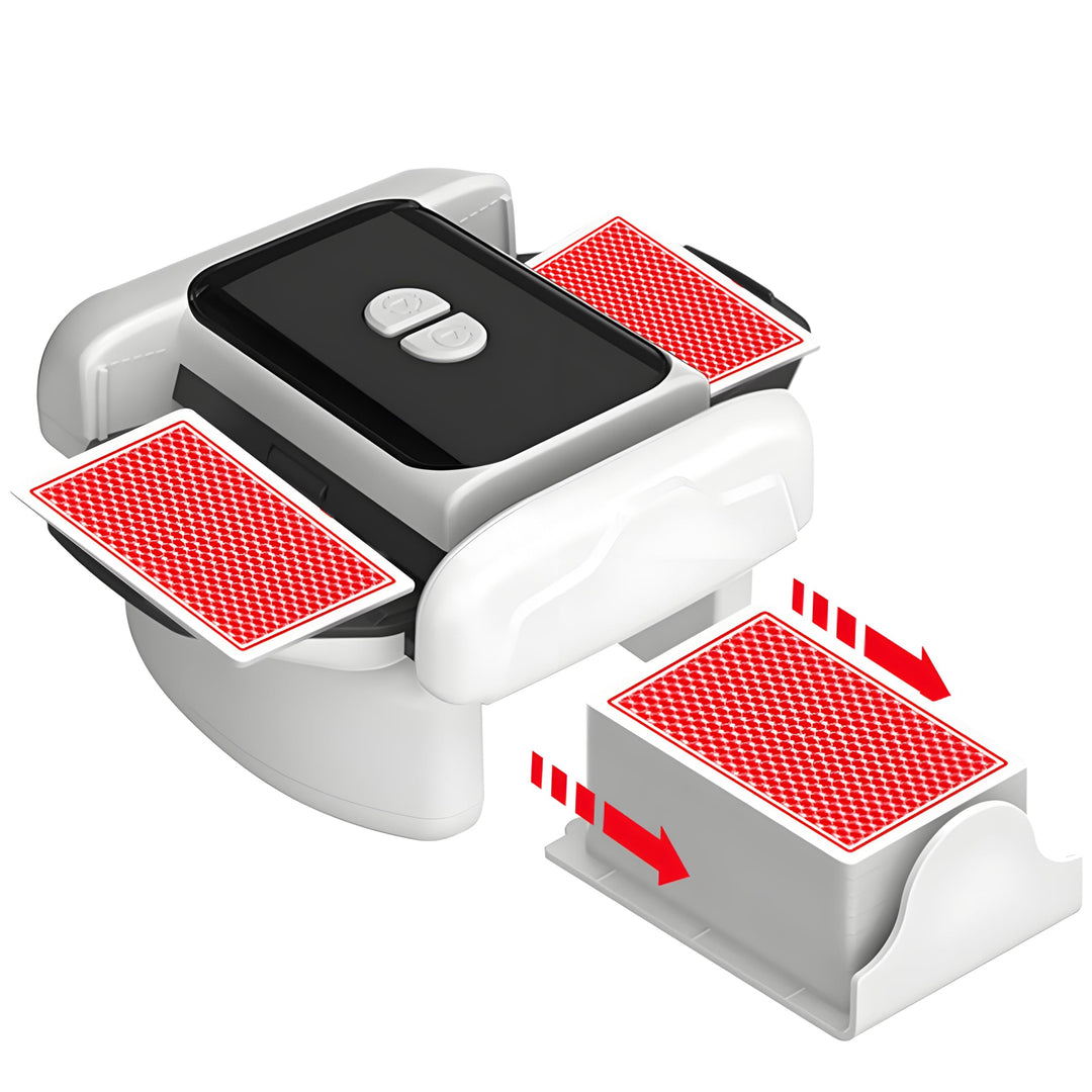 Kartenmischmaschine Elektrische, Automatischer Kartenmischer für 1-2 Deck, USB/Batteriebetriebener K