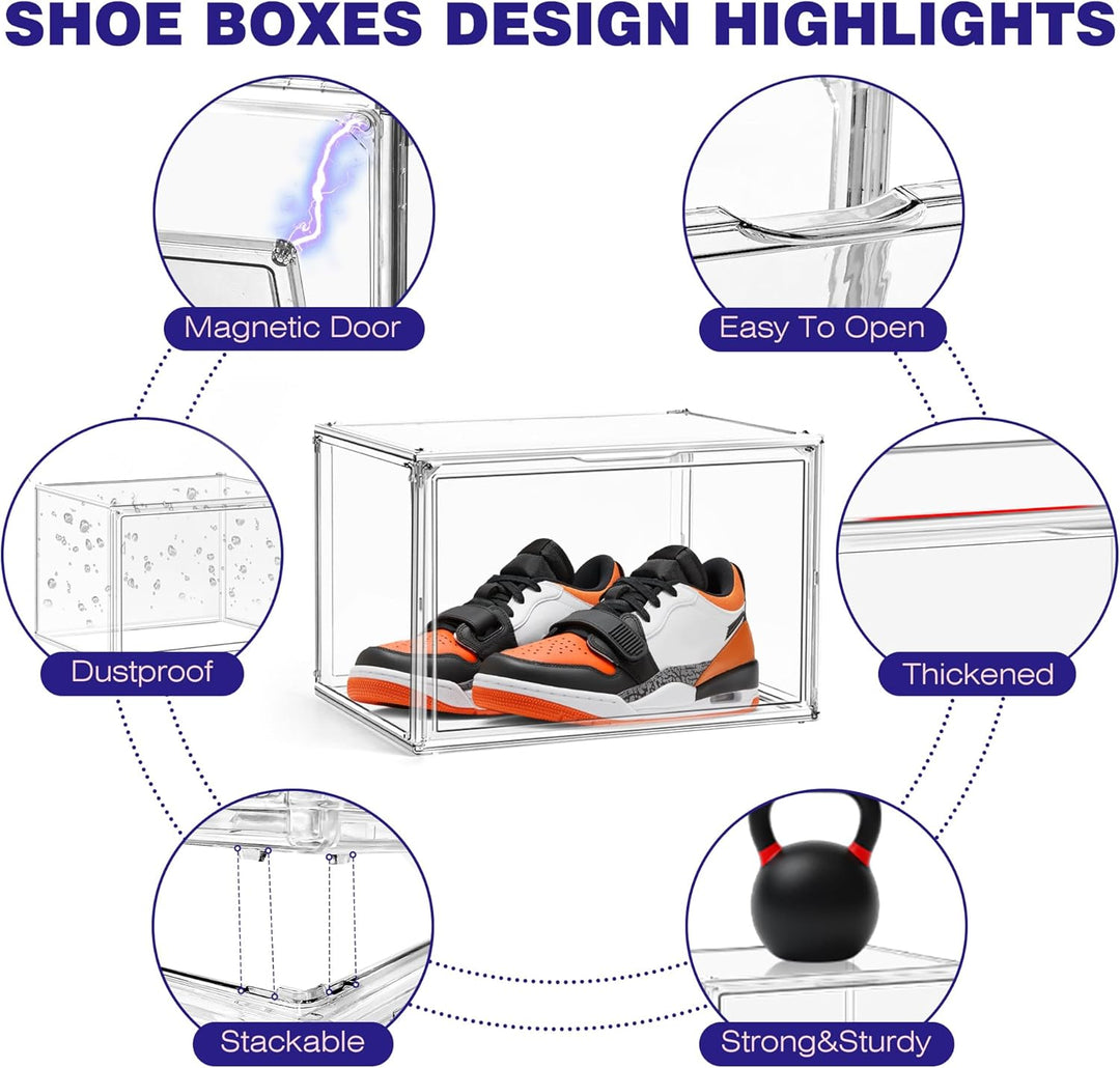 Acryl Schuh Box Transparente Schuh Display Case Sneaker Aufbewahrungsboxen Klare Plastikbox Stapelba