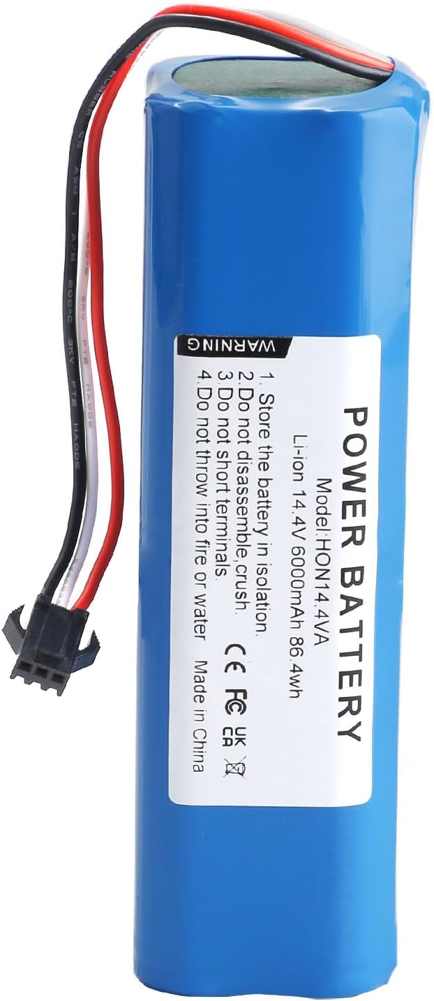 Saugroboter Ersatzakku 14,4V 6000mAh Li-Ion Akku für Honiture Q6 / Q6 Pro, Airrobo T10+ T20+, Ulteni