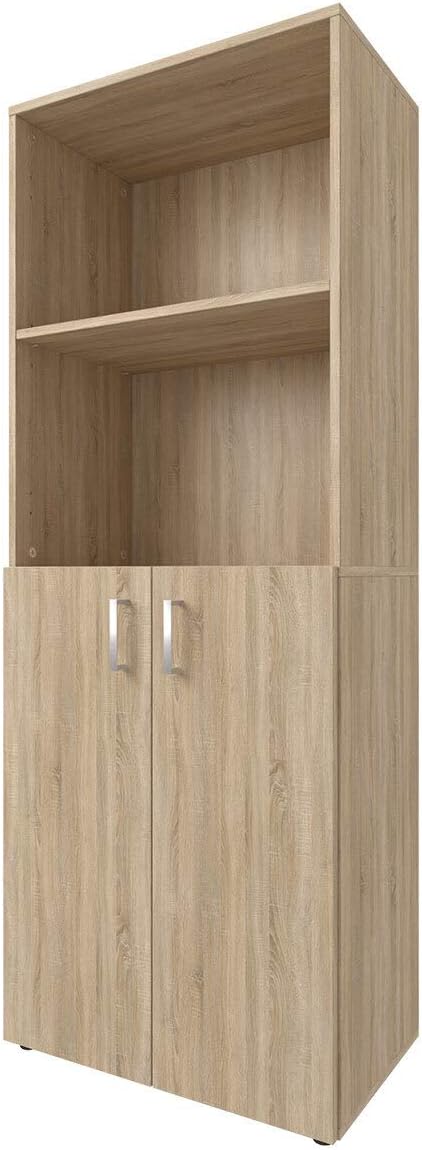 Kombi Schrank Aktenschrank Standschrank Beistellschrank Regal Büro Trio 22" Sonoma/Eiche Sonoma/Eich
