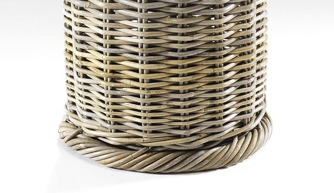 Kobolo Dekorativer Schirmständer aus grauem Rattan