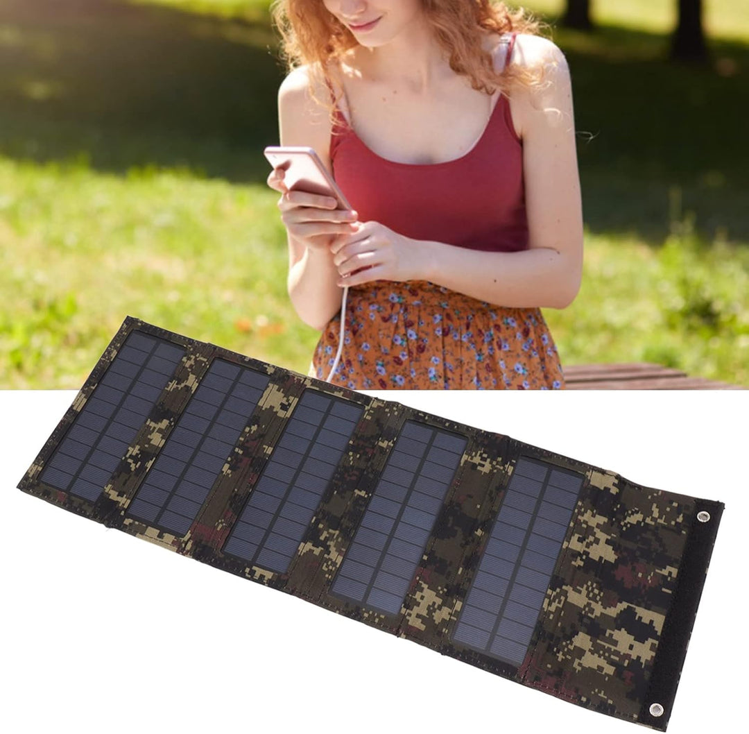 Jeanoko 50W Tragbare Solarpanel-Tasche Monokristallines Silizium 5 Faltbarer Solarpanel-Fall Solarfa