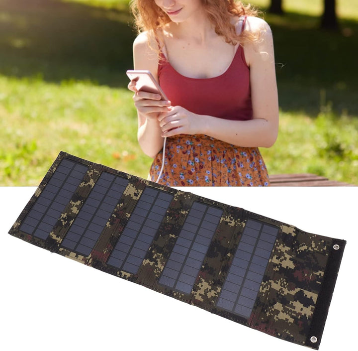 Jeanoko 50W Tragbare Solarpanel-Tasche Monokristallines Silizium 5 Faltbarer Solarpanel-Fall Solarfa