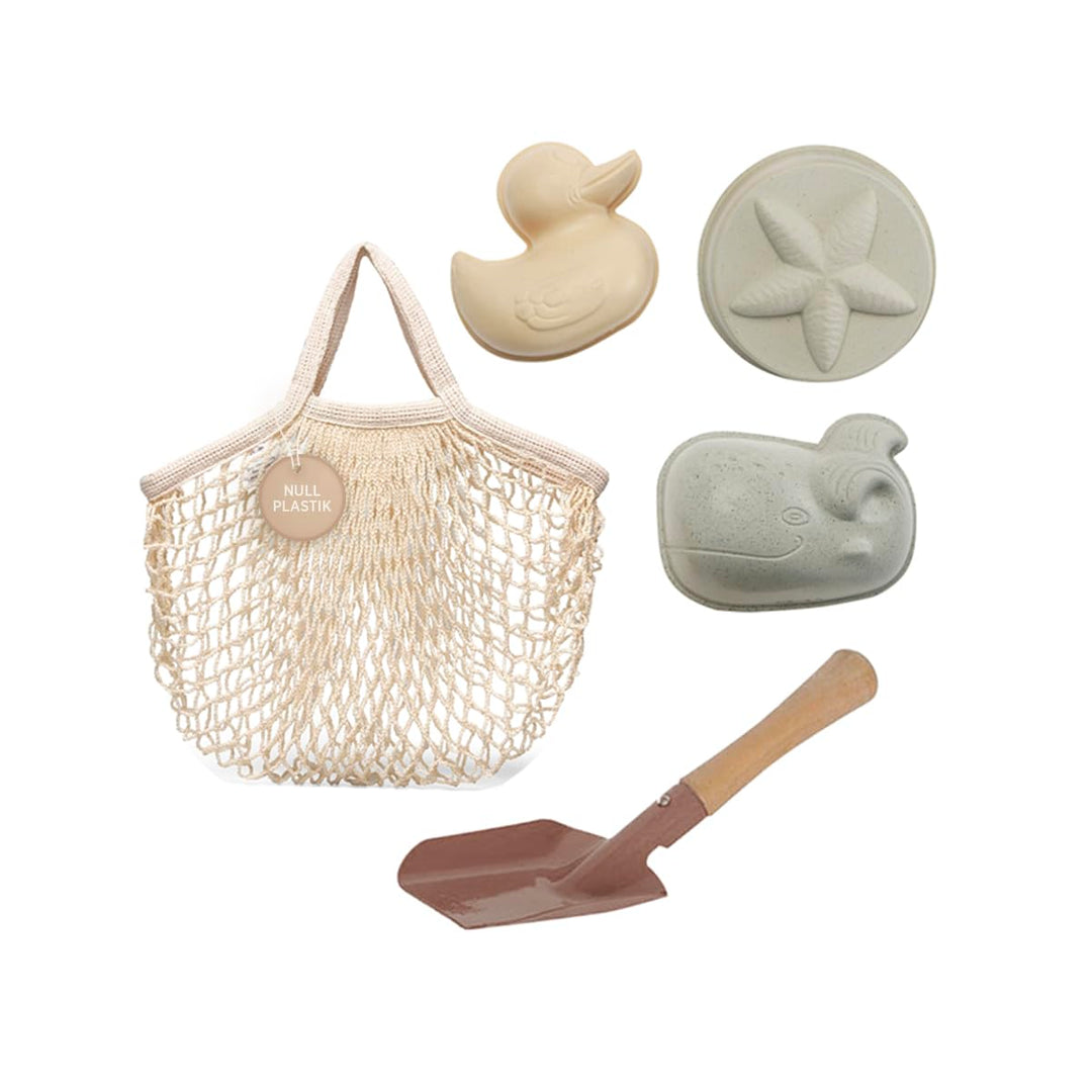 Hevea Natural Rubber Sand Shaper Trio - Eco-Friendly Beach Toys for Kids | Fun Sea Life Figures | Li