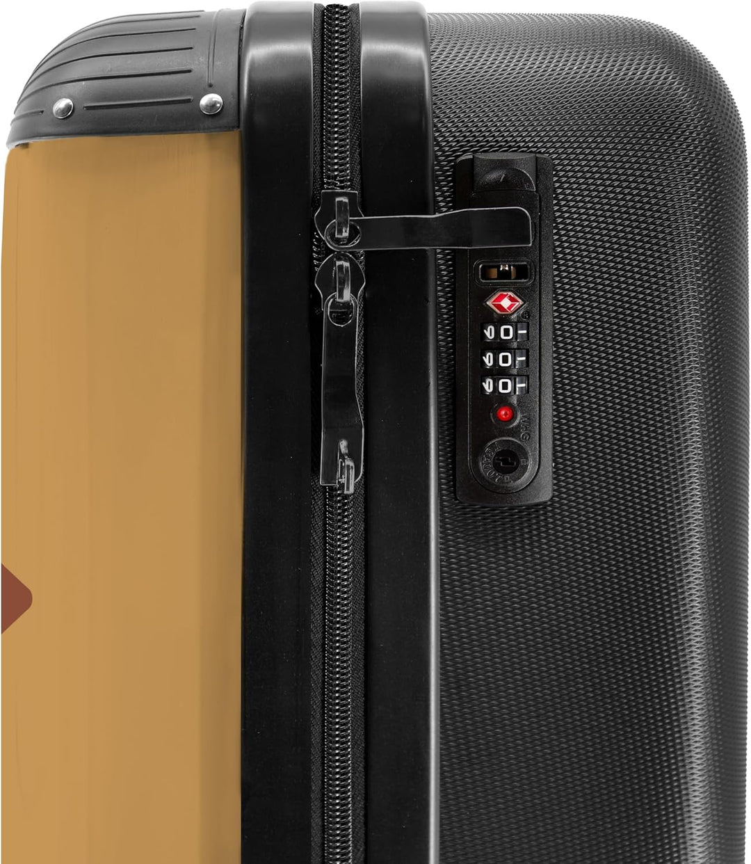NoBoringSuitcases.com® Kinderkoffer - Koffer Kinder - Hartschalenkoffer Löwe - Koffer Beige - Reisek