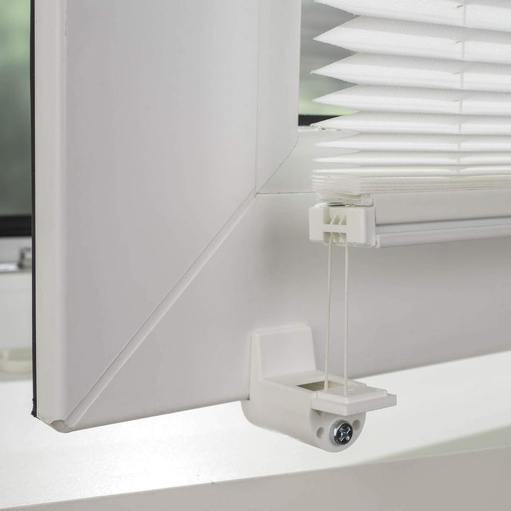 Liedeco® Plissee verspannt mit Klemmträger; 40 x 130 cm weiss (BxH); lichtdurchlässig blickdicht stu