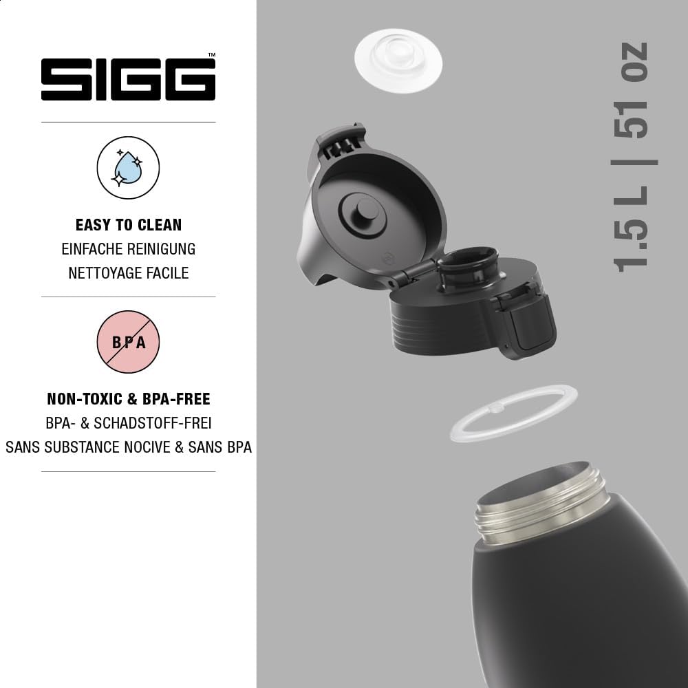 SIGG - Isolierte Trinkflasche - Thermosflasche Shield Therm One Black - kohlensäurehaltige Getränke