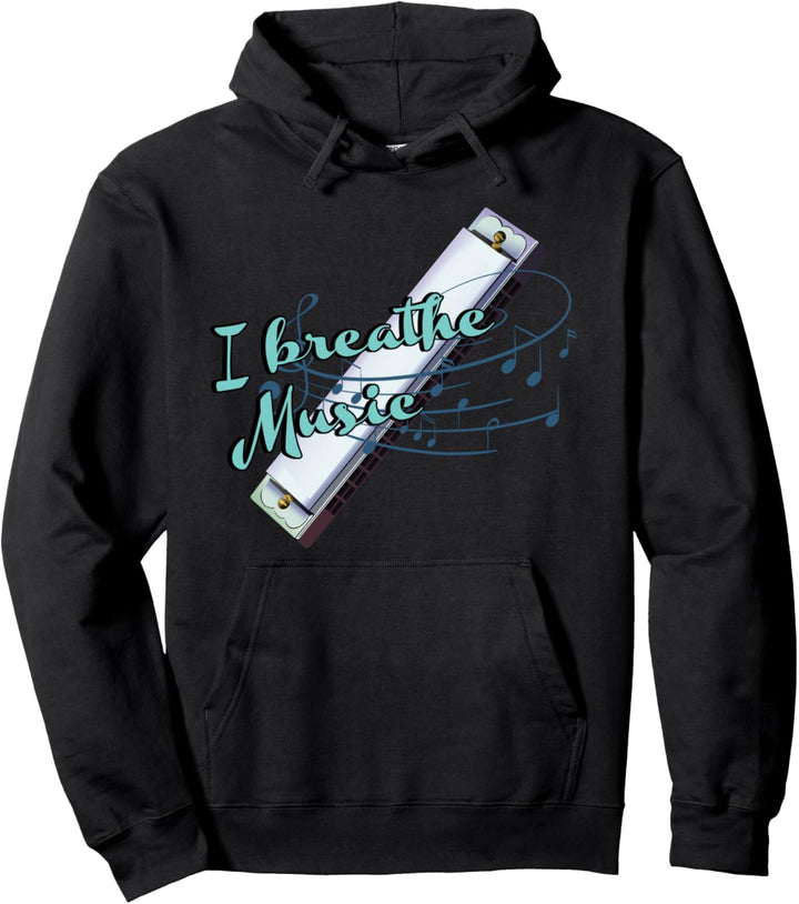 Musik Blues Mundharmonika Orchester Mundharmonikaspieler Pullover Hoodie