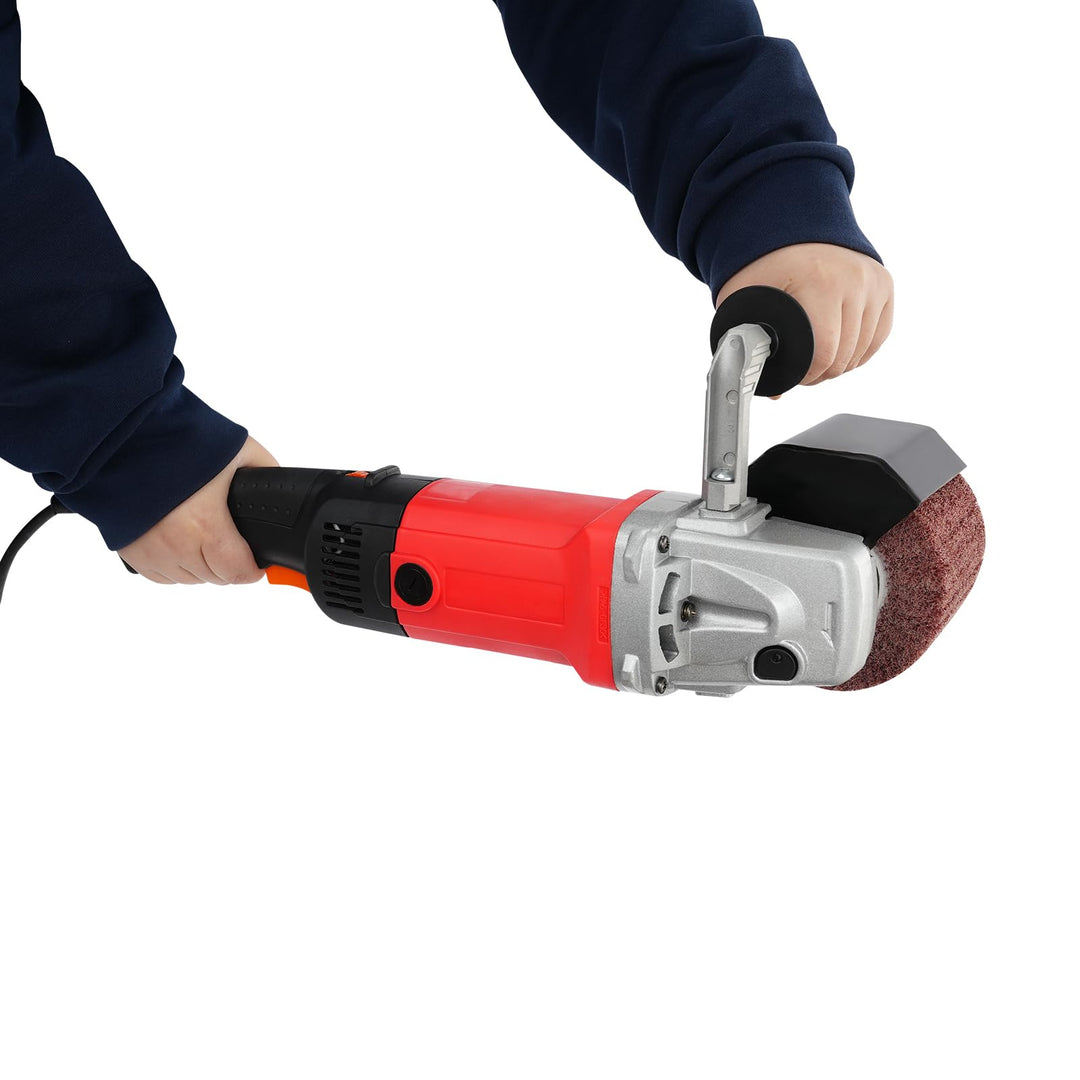 1580W Elektrische Satiniermaschine Bürstenschleifer 6-Gang 100-3000U/min | Doppelgriff Mit Arretiert