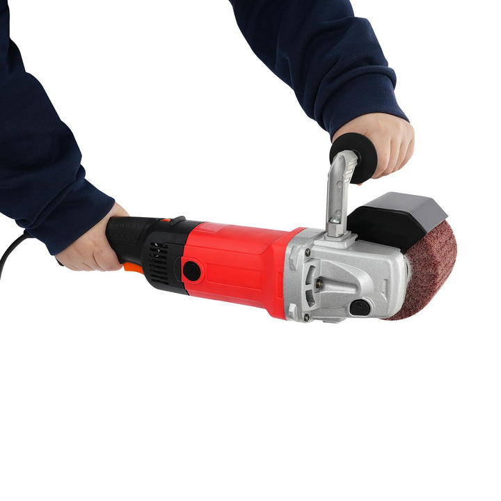 1580W Elektrische Satiniermaschine Bürstenschleifer 6-Gang 100-3000U/min | Doppelgriff Mit Arretiert