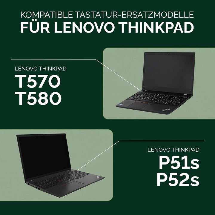 TellusRem ersatztastatur Deutsche Nicht Hintergrundbeleuchtung für Lenovo Thinkpad T570 T580 P51s P5