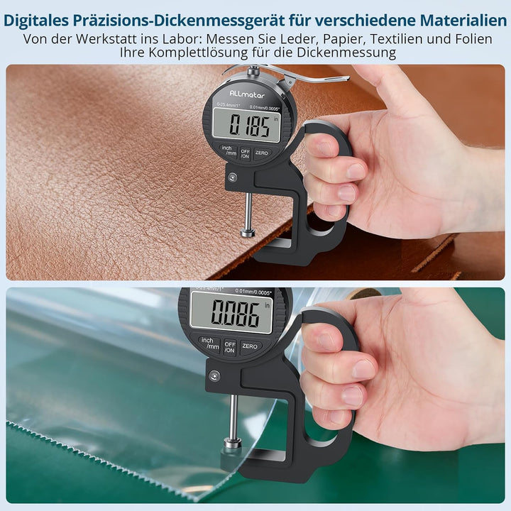 Digitales Dickenmessgerät 0-25,4mm, 0,01mm/0,0005&
