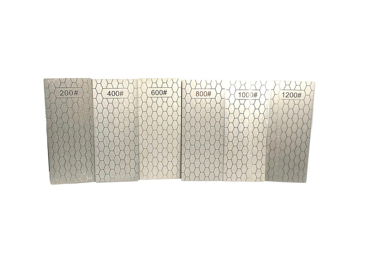 Yuejizhe 6Pcs Diamant Steinschärfer,200/400/600/800/1000/1200 Schärfstein mit extra feiner/grober Pl