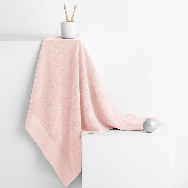 AmeliaHome Handtuch Set Hellrosa 4 Gästetücher 30x50 cm 4 Handtücher 50x100 cm und 2 Duschtücher 70x