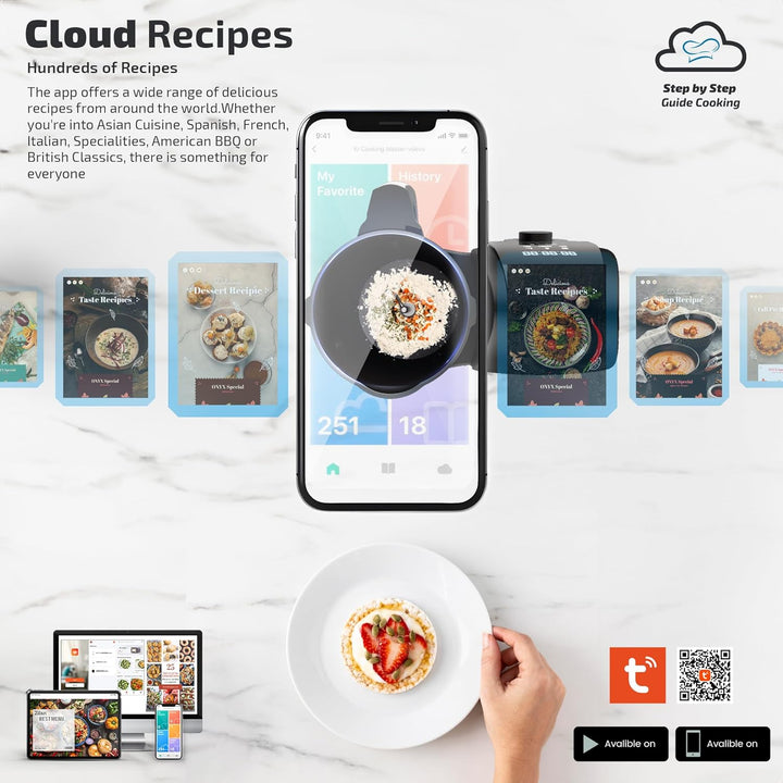 Zilan ONYX Thermo Roboter Multifunktions-Küchenmaschine mit WLAN, 30 Funktionen, digitales LED-Displ