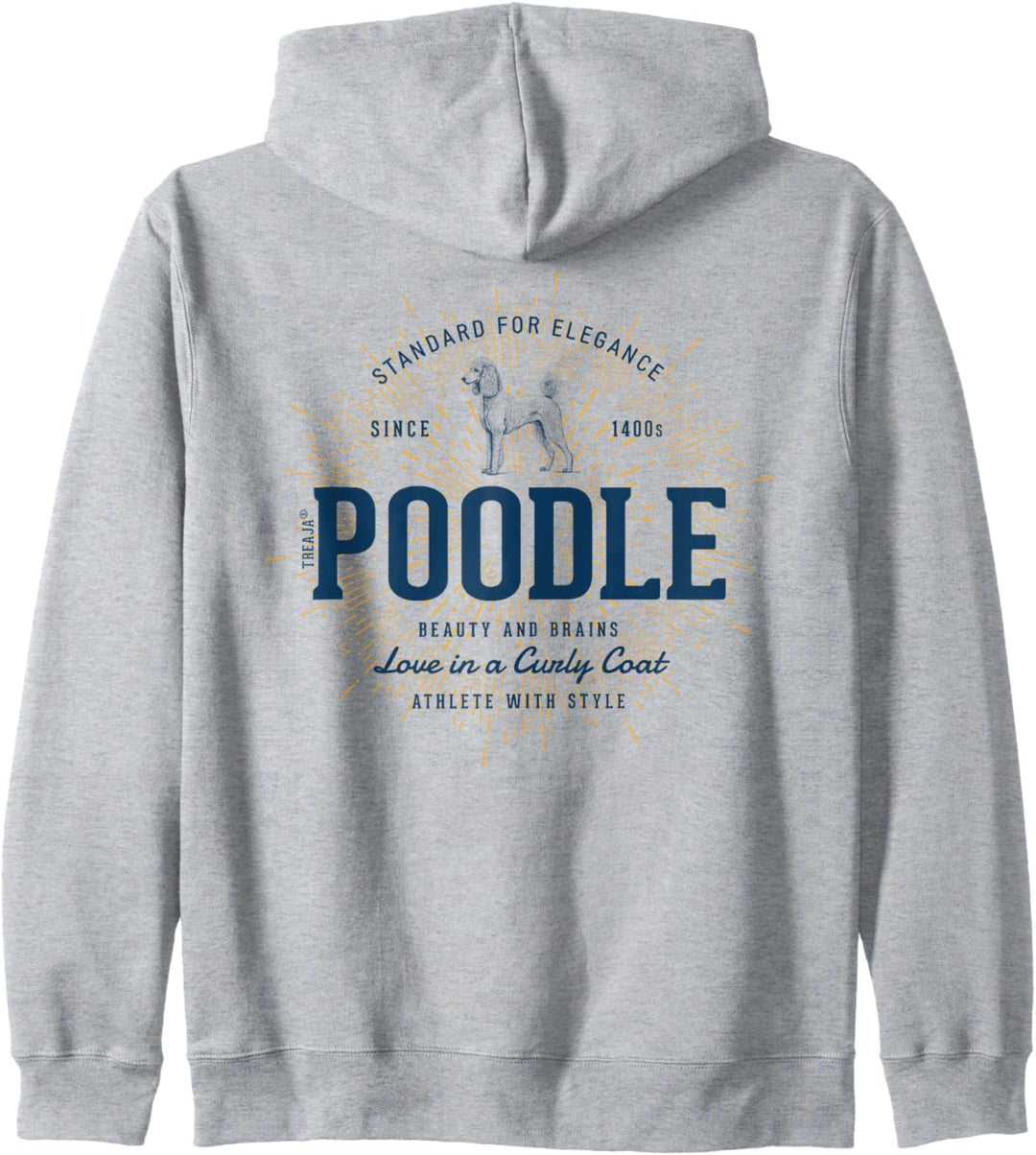 Retro-Stil Pudel Vintage Kapuzenjacke