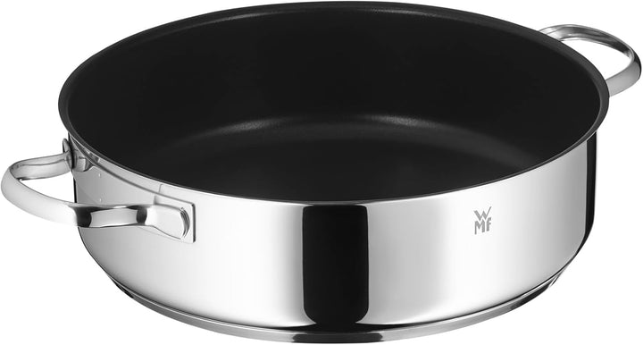 WMF Devil Schmorpfanne 24cm Induktion, Bräter, Schmortopf mit Deckel 5l, Cromargan Edelstahl beschic