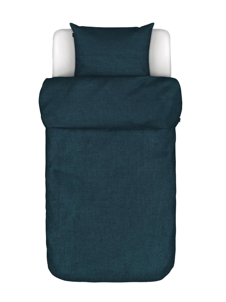 Marc O Polo Leinen Bettwäsche Valka Indigo-Blue, 1 Bettbezug 135 x 200 cm + 1 Kissenbezug 80 x 80 cm