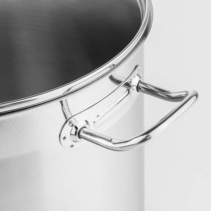 Haushalt International Universaltopf mit Glasdeckel (15l & 28cm Durchmesser) - 15 Liter Edelstahl To