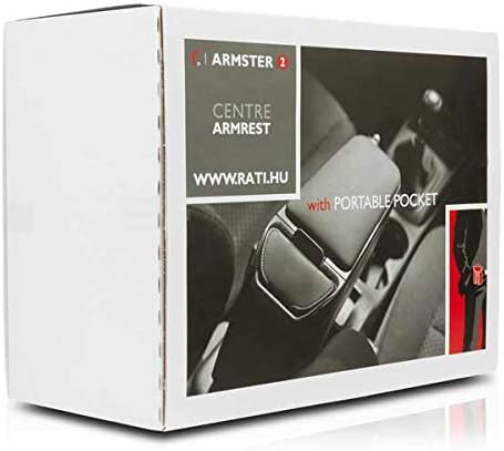 ARMSTER 2 Apoyabrazos Específico Negro para Nissan Note II (2012-), con compartimento de Almacenaje