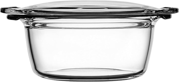 KADAX Auflaufform aus hitzebeständigem Glas, feuerfestes Gefäss, Glasbräter mit Deckel und Griffe, G