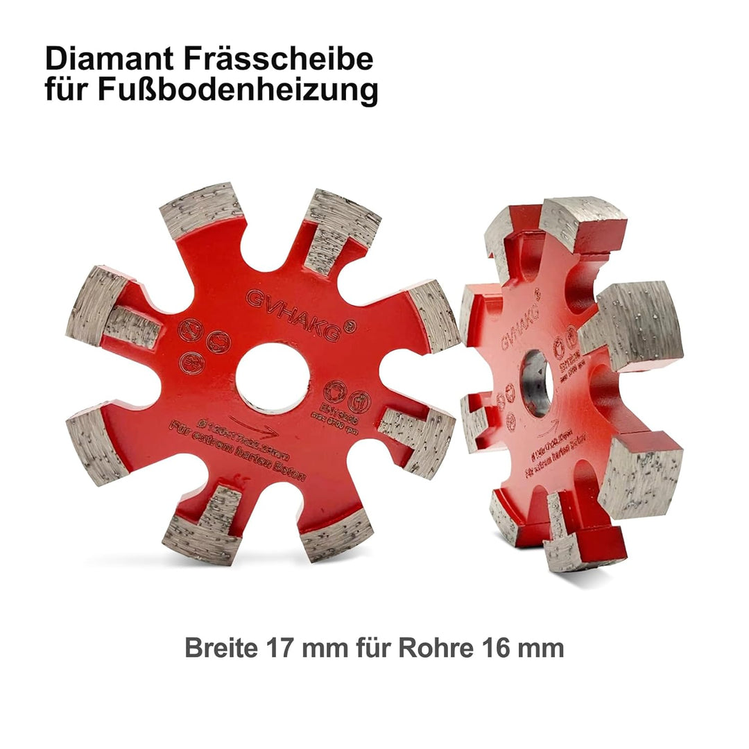 Diamant Frässcheibe/Räumscheibe120mm, 17 mm Räumscheibe 8 Segmente Für Fussbodenheizung Sehr harte B