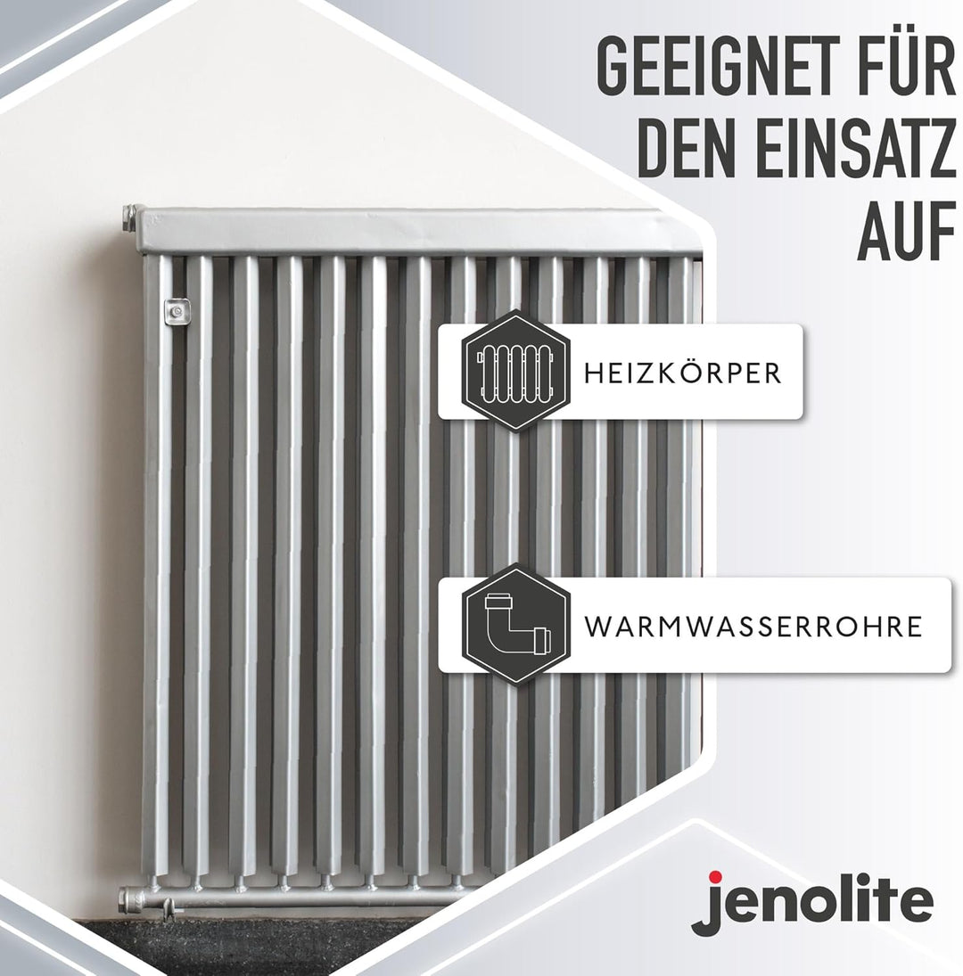 JENOLITE Heizkörperlack | Emaille-Sprühfarbe für Heizkörper | Silber glänzend | 3 x 400ml 3 Silber
