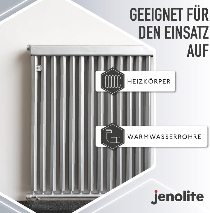 JENOLITE Heizkörperlack | Emaille-Sprühfarbe für Heizkörper | Silber glänzend | 3 x 400ml 3 Silber