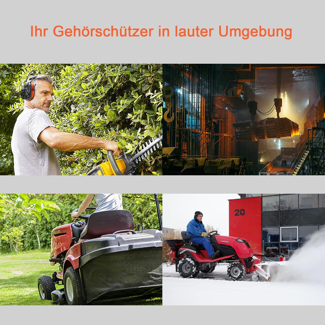 PROTEAR Bluetooth Gehörschutz mit DAB / DAB + FM Radio, wiederaufladbare elektrische Gehörschutzkaps