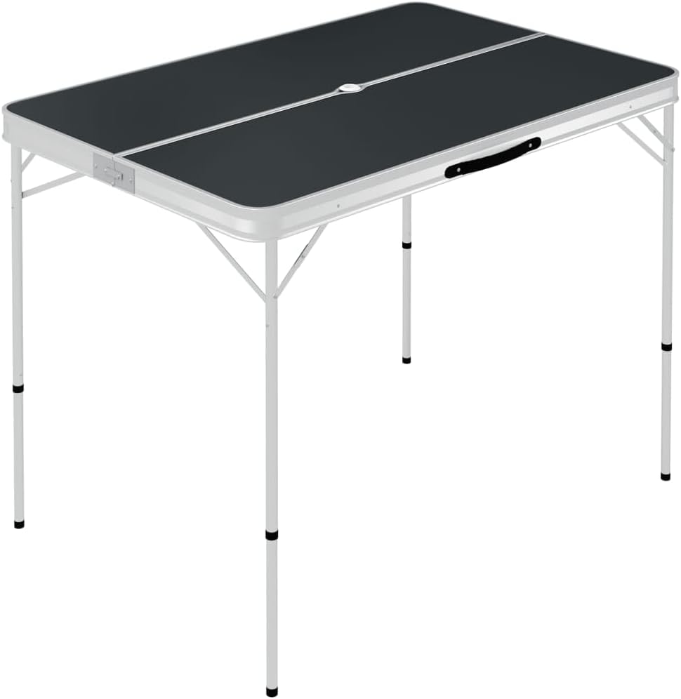 vidaXL Campingtisch Klappbar mit 2 Sitzbänken Gartenbank Bank Sitzgruppe Koffertisch Gartentisch Kla