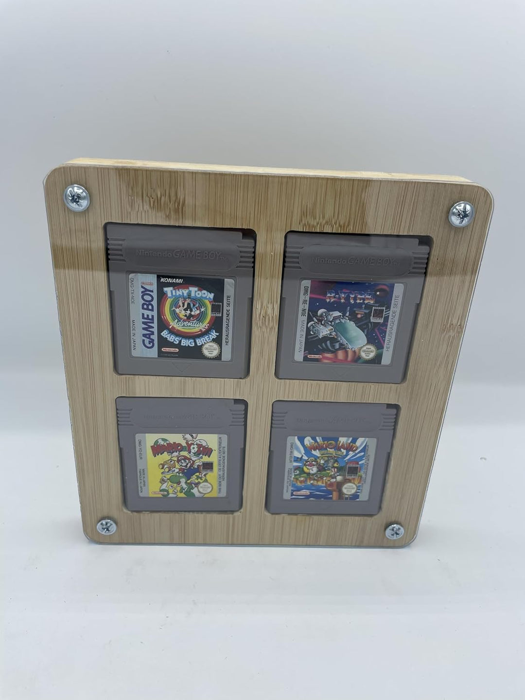 LiftWood Sammelrahmen Aufsteller für Vier Nintendo Gameboy Spiel Halter Display Setzkasten