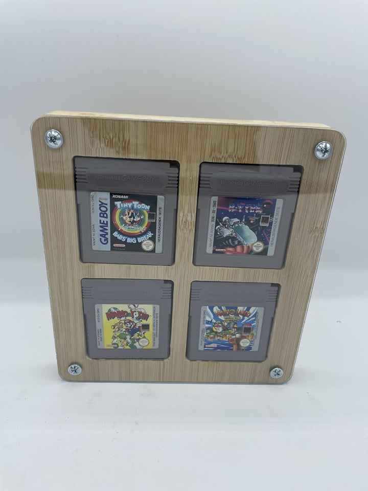 LiftWood Sammelrahmen Aufsteller für Vier Nintendo Gameboy Spiel Halter Display Setzkasten